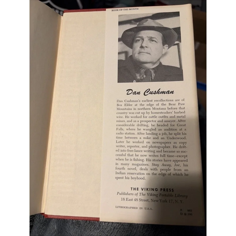 Stay Away, Joe, Dan Cushman, 1953, Viking Press - 1st edition‎ Good Dust Cover